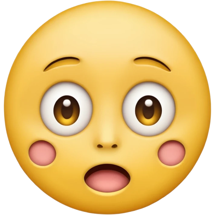 simple yellow circle face emoji, and that slightly surprised emoji