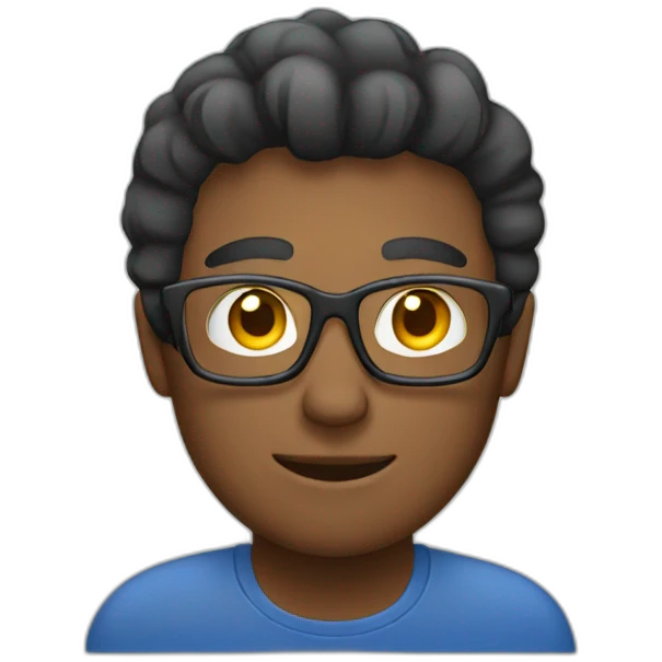 Men typing on laptop emoji