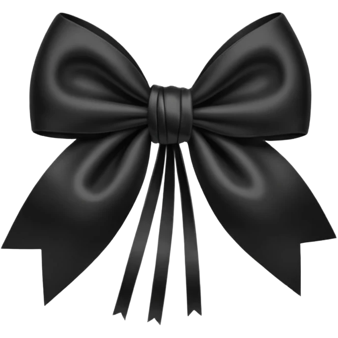 Black bow emoji
