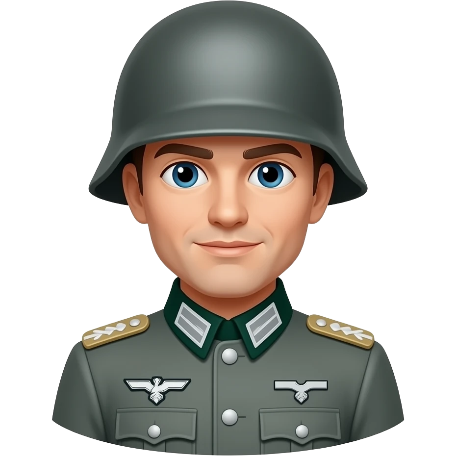 Make emoji image of WW2 German soldier as iOS emoji style emoji