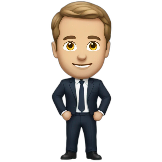 Macron en short emoji