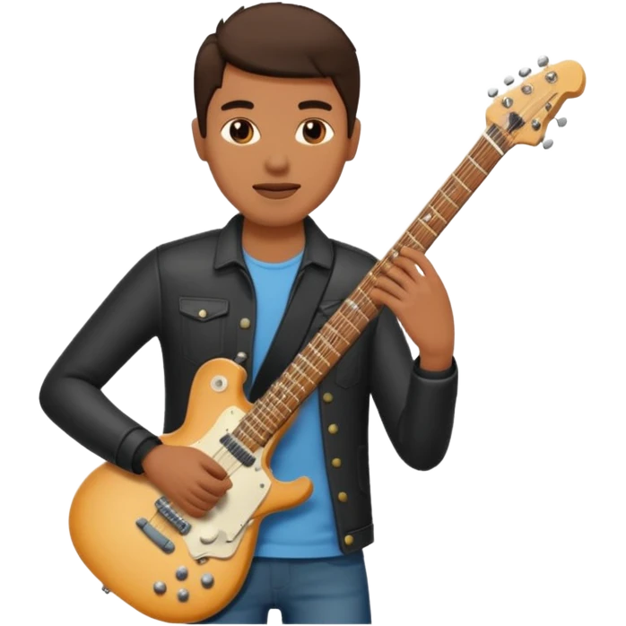 guitarist with electric guitar emoji