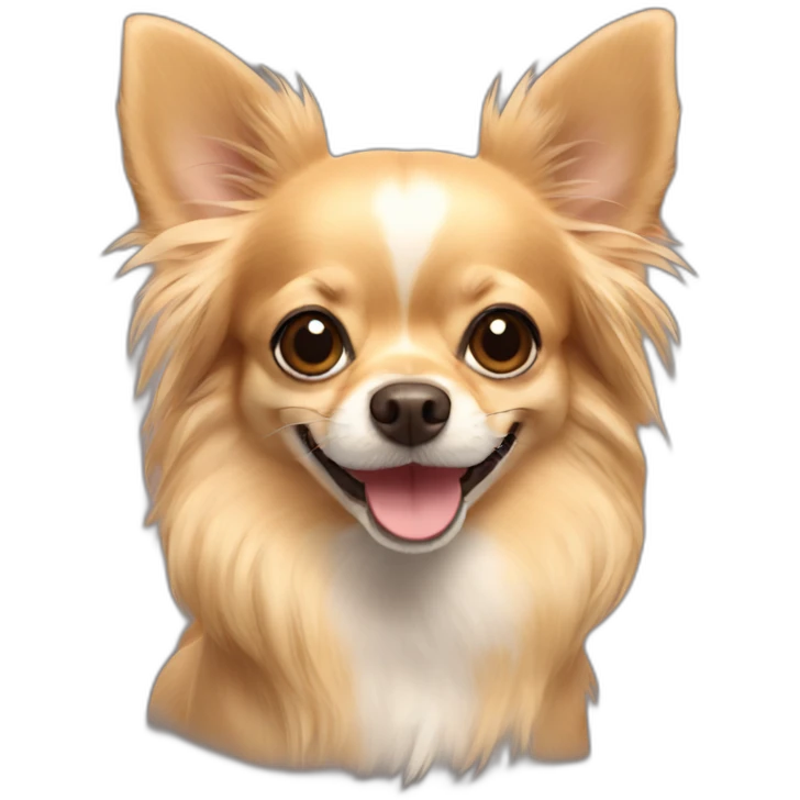 Chihuahua long-hair smiling emoji