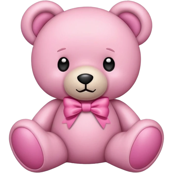 pink bow teddy bear solo emoji