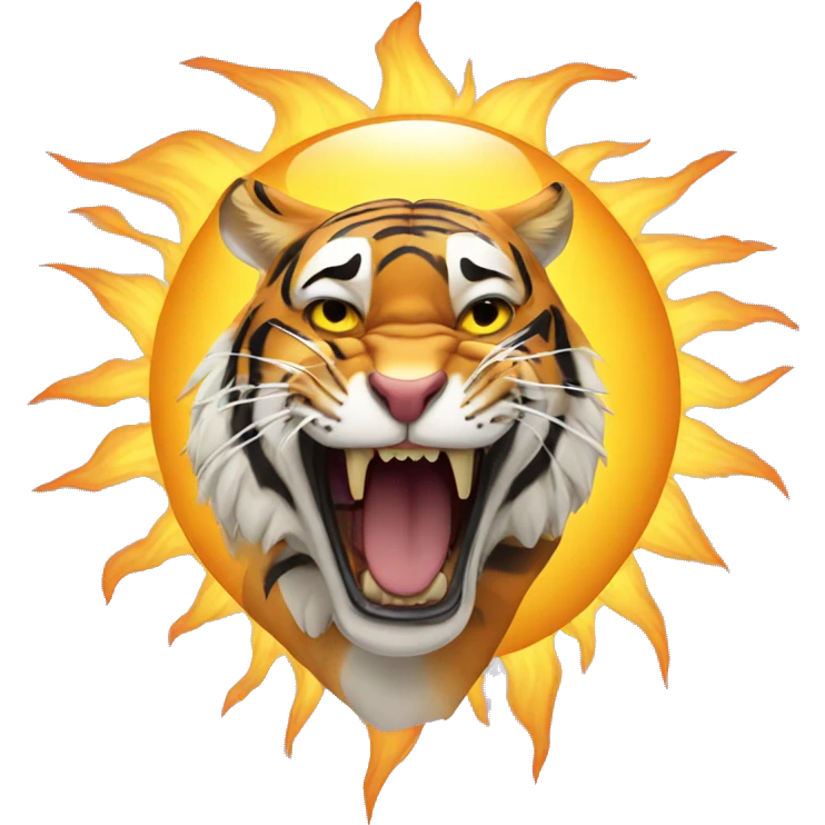 tiger fighting the sun emoji