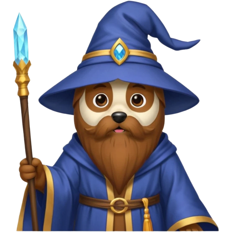 Dog wizard emoji