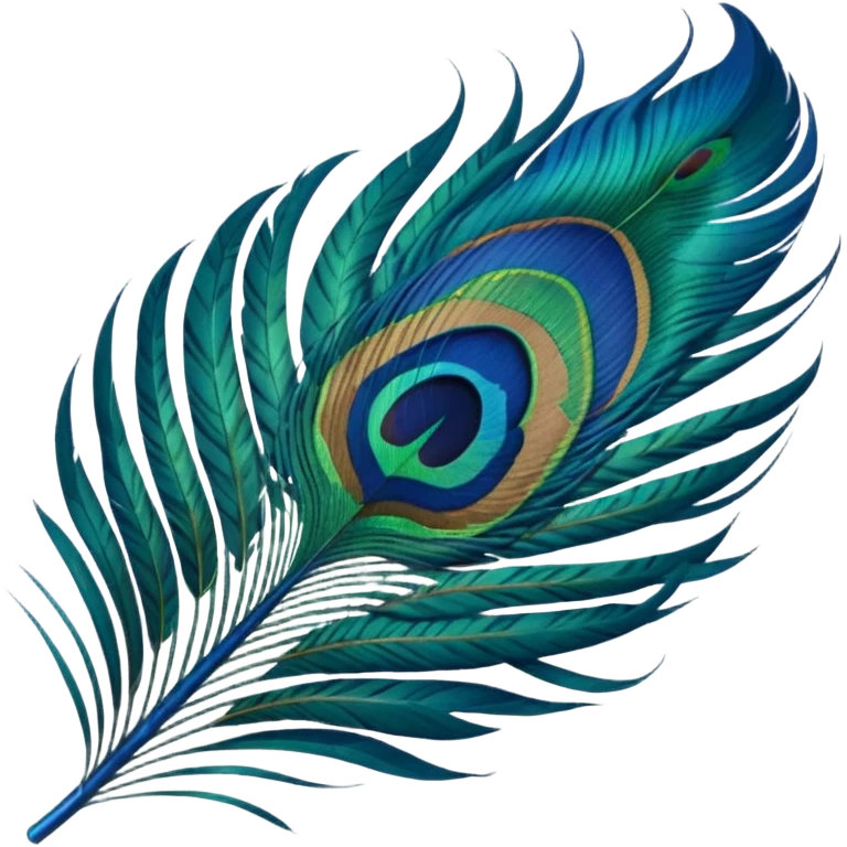 Piece of Peacock feather emoji