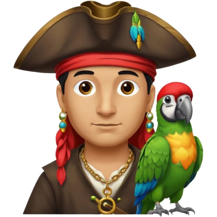 pirate and parrot emoji