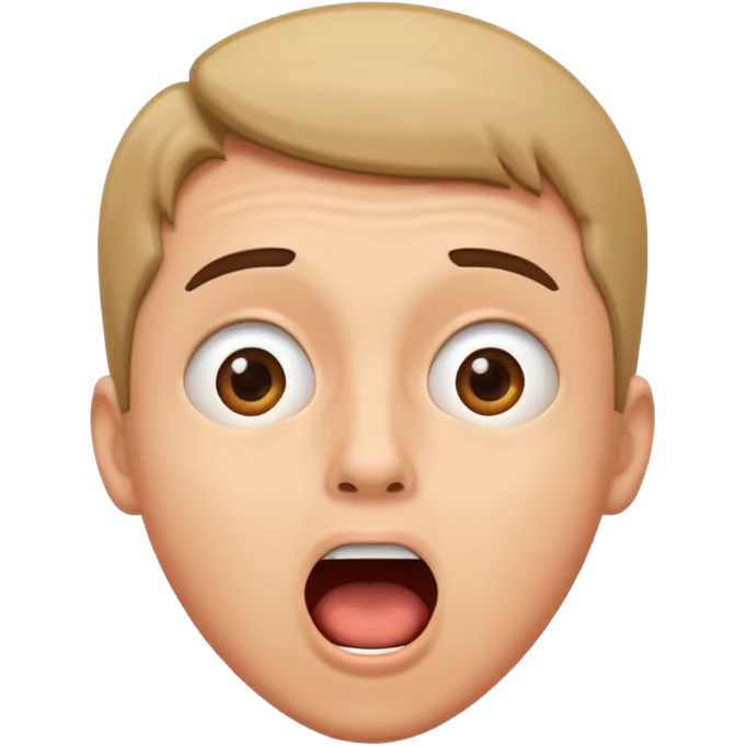 guy emoji but have his eyes looking up like there's something on his head  emoji