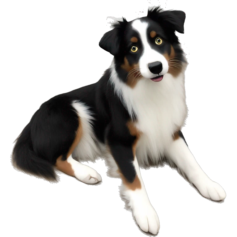 Black and white Mini Australian shepherd  emoji