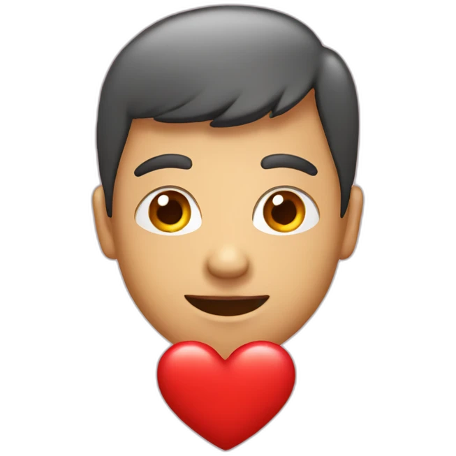 red heart emoji with face emoji