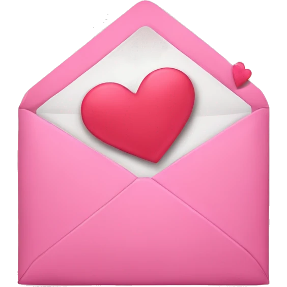 pink envelope with heart emoji