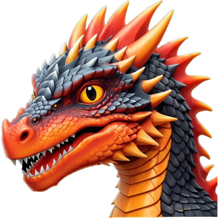 Drogon  from Games of throne character face only emoji