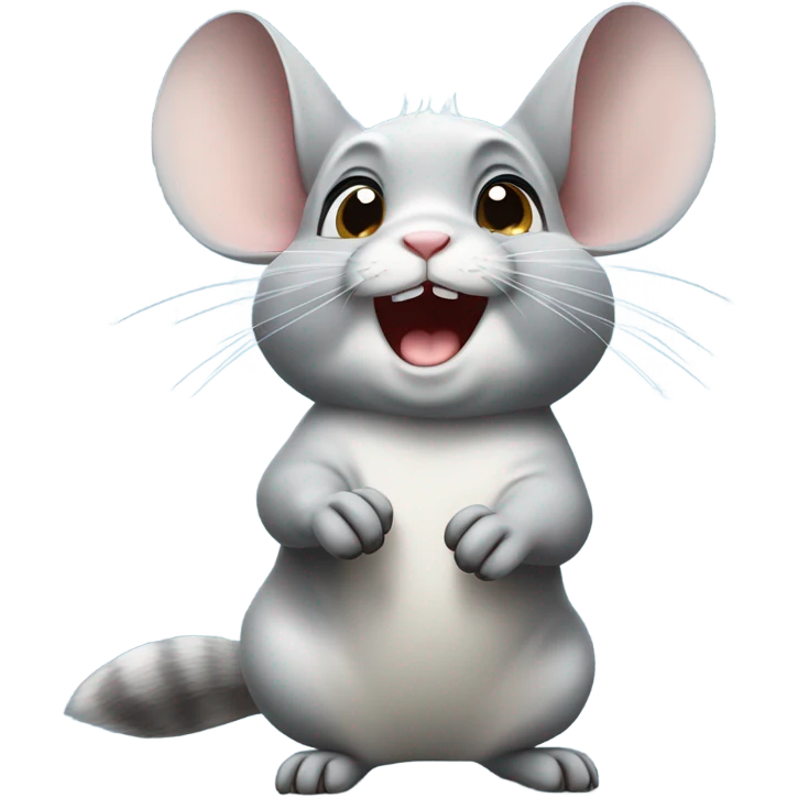 Chinchilla throwing hands in the air  emoji