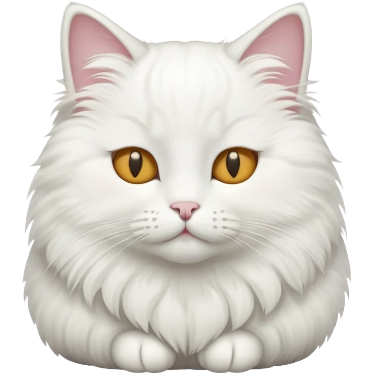 A white cat sitting with eyes closed emoji