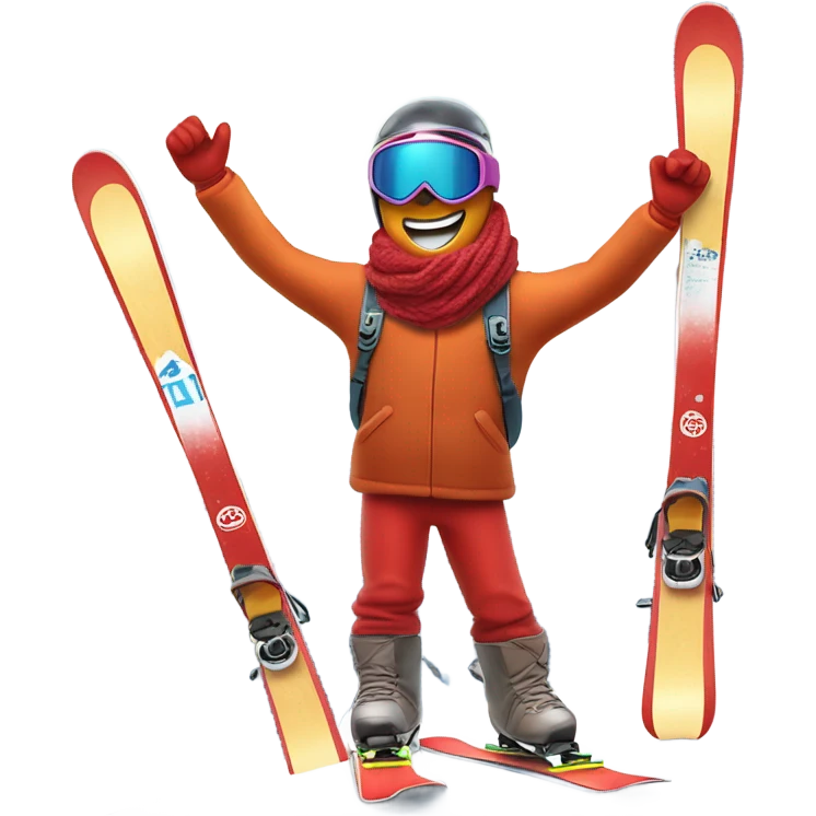 A bottle of ketchup skiing  emoji
