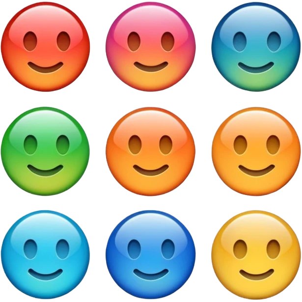 a colourful button not 3d or shading only 1 button no smiley face only 1 button no face emoji