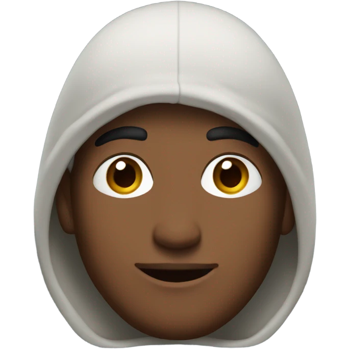 Make a guy with hoodie and cap with broen eyes emoji