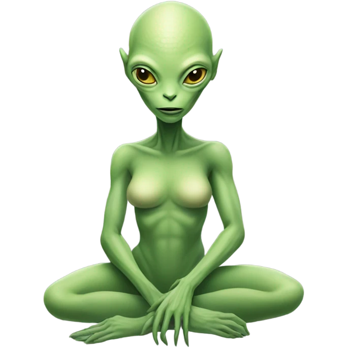 a Reptilian alien woman, full body, sleeping emoji