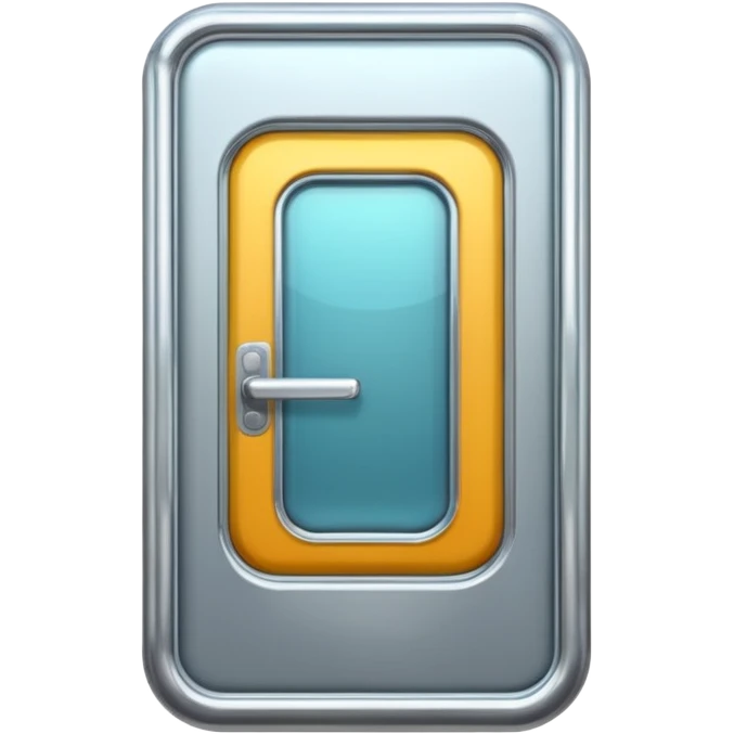 retro-futuristic chrome door emoji