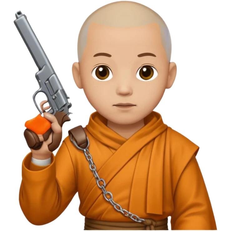 monk with gun  emoji