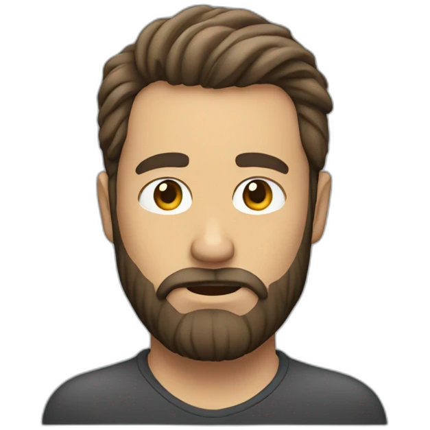 Man with beard hit his head emoji