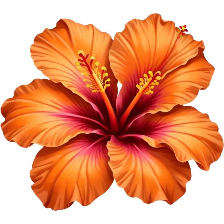 Orange hibiscus flower emoji