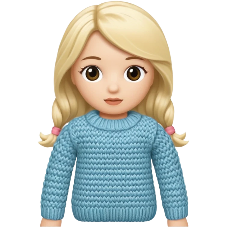 blonde knitted doll emoji