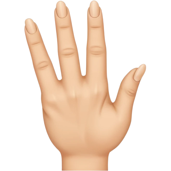 Hand sign with hand spread and middlefinger over the ringfinger emoji