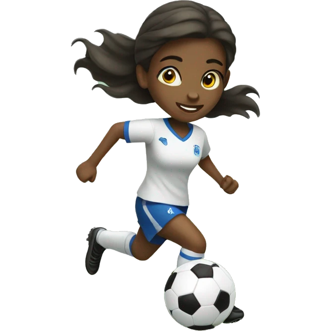 Girl playing soccer  emoji