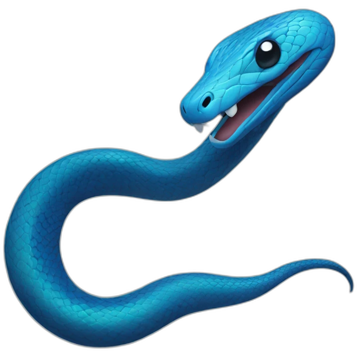 Blue snake emoji