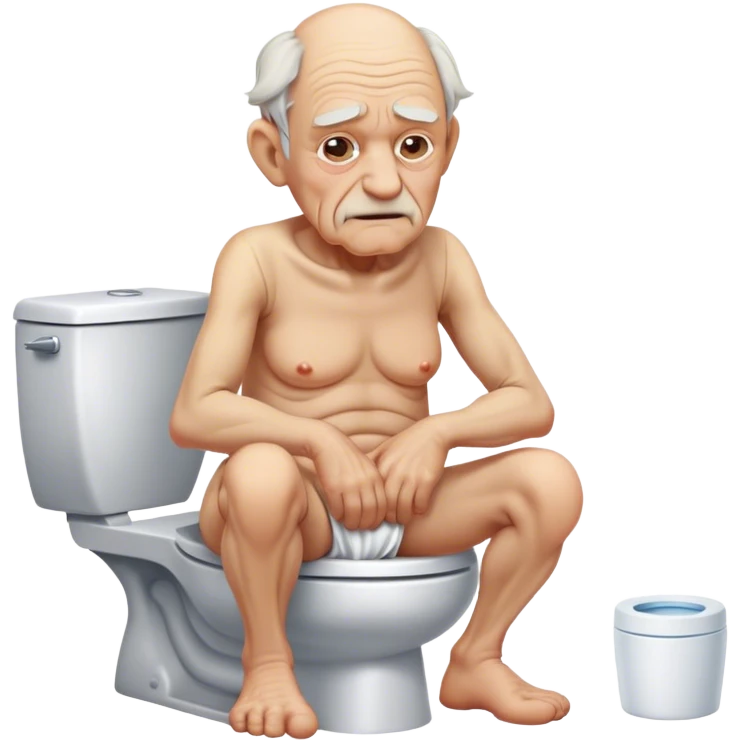 old man on toilet  emoji