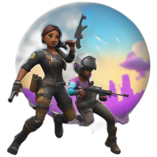 Fortnite player killing other Fortnite player emoji