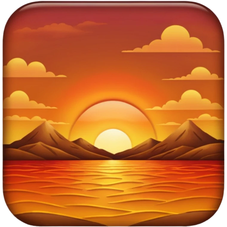 Brown sunset emoji