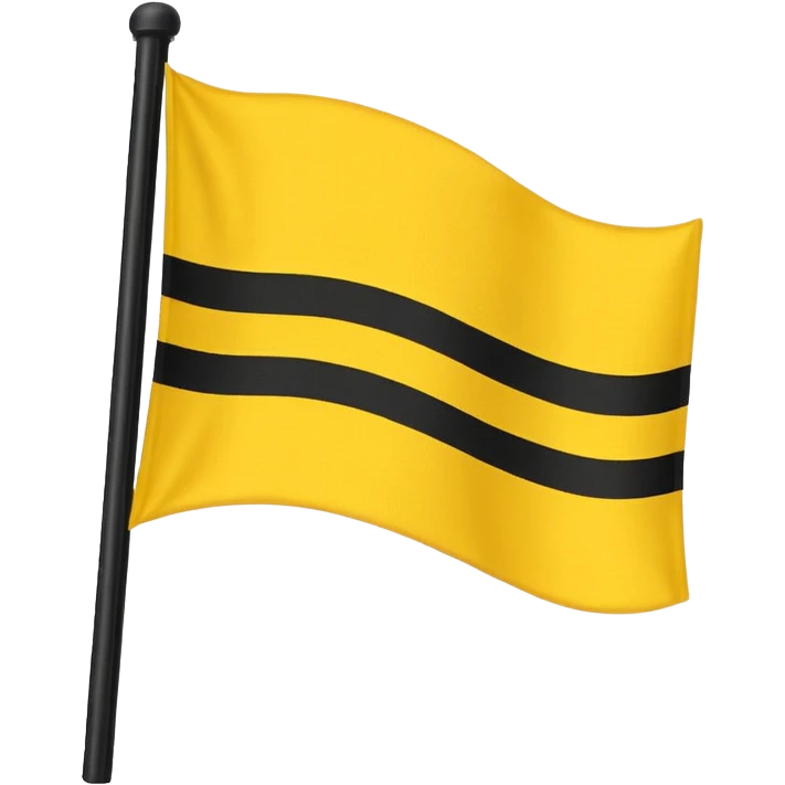 Create 2 yellow lined and 1 black lined flag emoji and put black line between yellow lines emoji