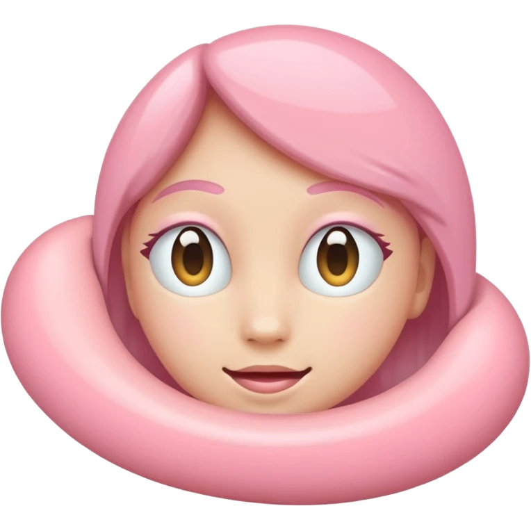 A Pink Oval emoji