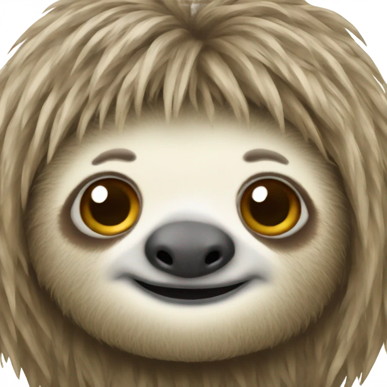 sloth with a wig emoji