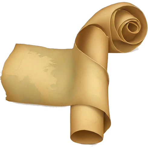 rolled up map emoji