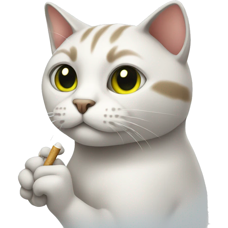 Cat with a joint emoji
