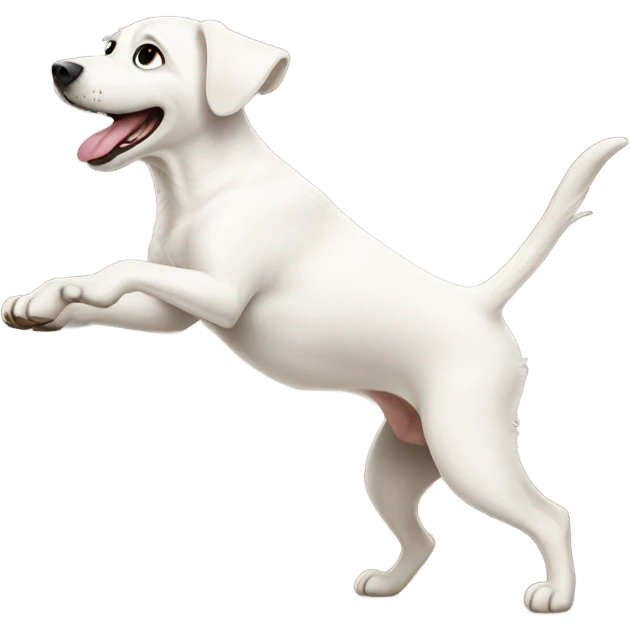 White doggy dancing  emoji