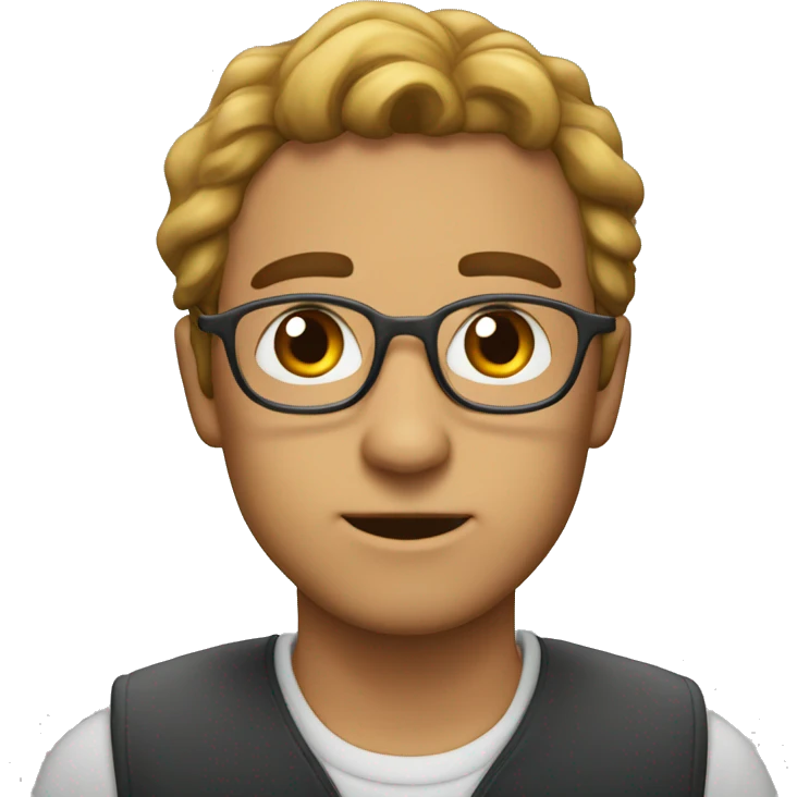 educador ojos celestes pelo crespo o emoji