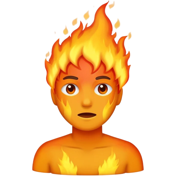 pessoa pegando fogo emoji