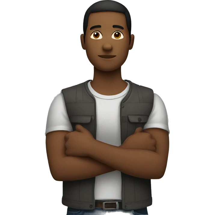 person crossing arms in x emoji