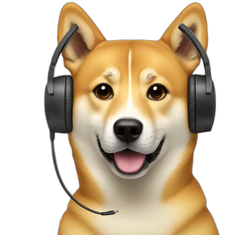 doge with headphones emoji