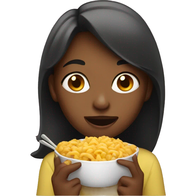 Girl eating emoji