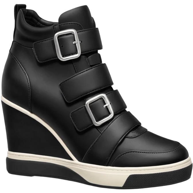 steve madden wedge sneakers hook and loop strap emoji