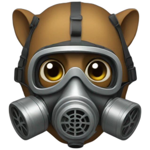 squirrel in a gas mask emoji