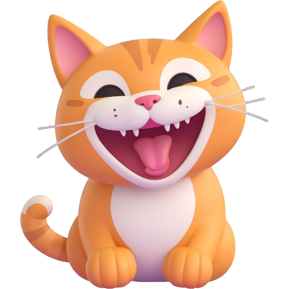 cat laughing emoji
