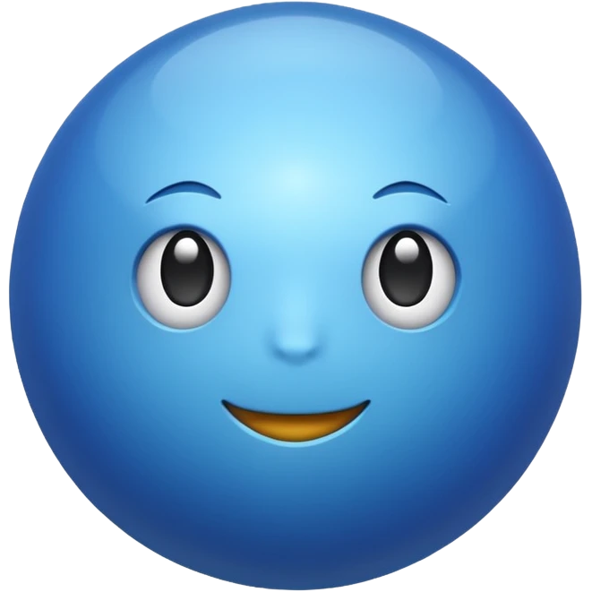 BLue color ball emoji