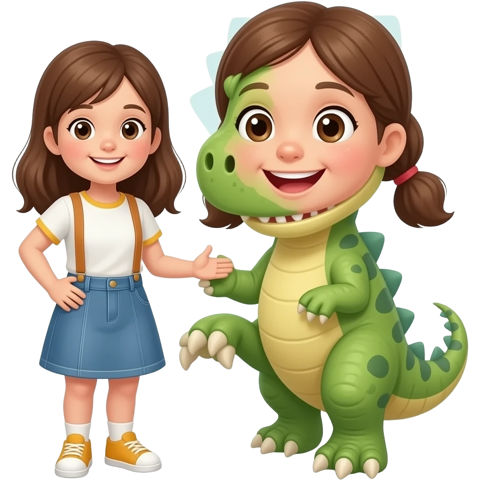 Hello girls Dinosaur emoji